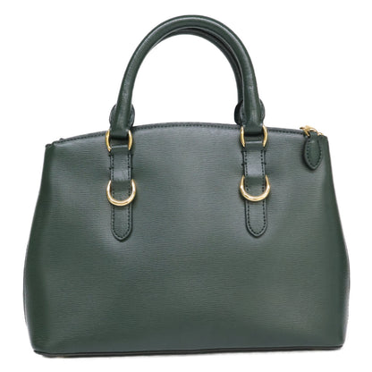 LAUREN RALPH LAUREN ローレン ラルフローレン 【美品】レザー メタルチャーム フロントロゴ 2WAYショルダー ハンドバッグ