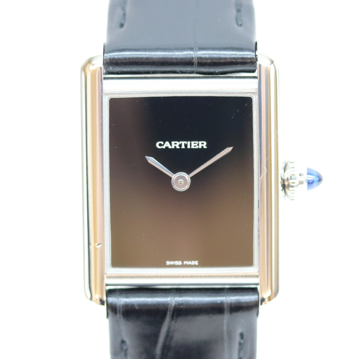 Cartier カルティエ WSTA0071 タンクマスト ドゥ カルティエ/タンクマストSM 黒文字盤 SS クオーツ 腕時計