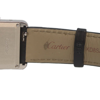 Cartier カルティエ WSTA0071 タンクマスト ドゥ カルティエ/タンクマストSM 黒文字盤 SS クオーツ 腕時計