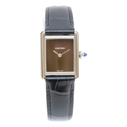 Cartier カルティエ WSTA0071 タンクマスト ドゥ カルティエ/タンクマストSM 黒文字盤 SS クオーツ 腕時計