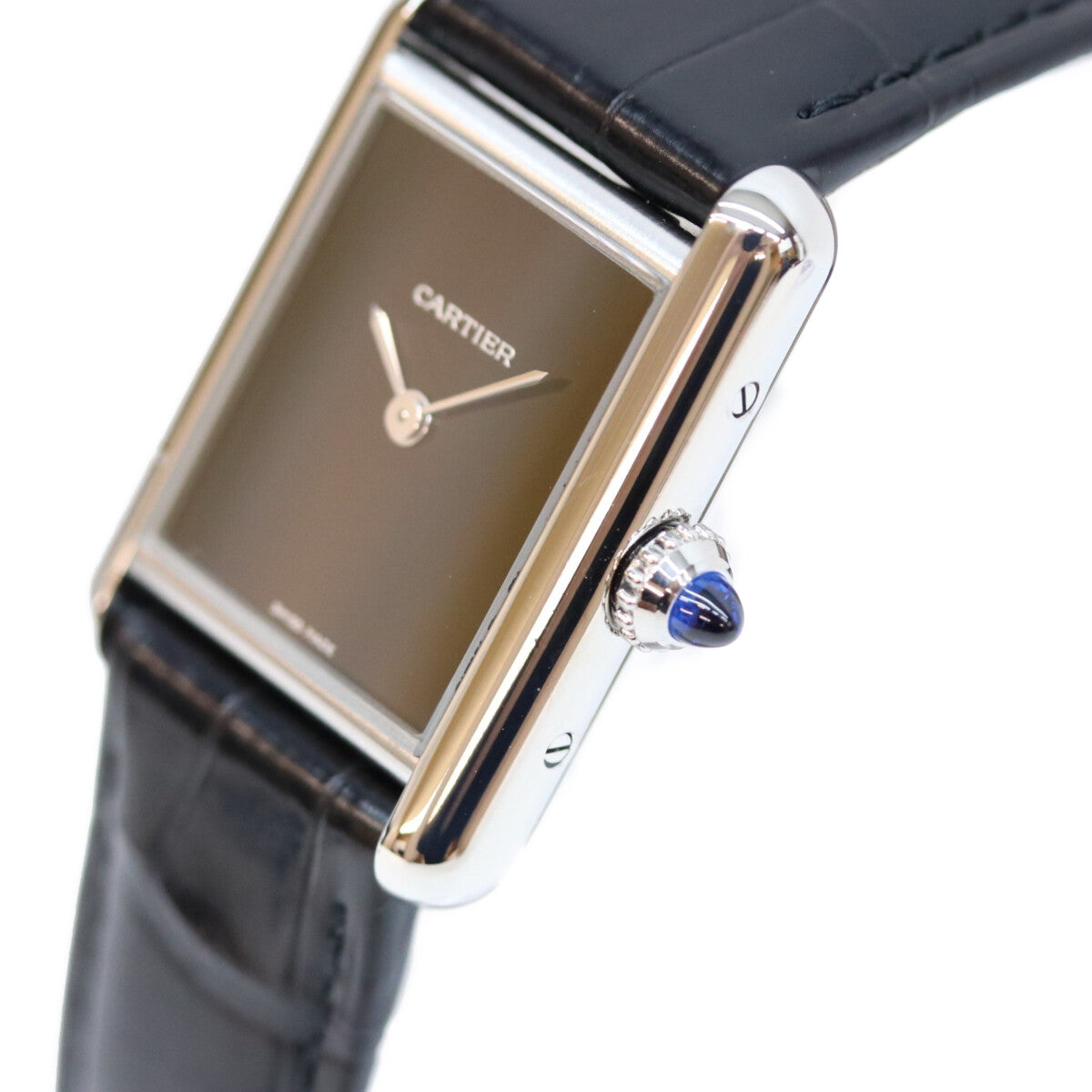 Cartier カルティエ WSTA0071 タンクマスト ドゥ カルティエ/タンクマストSM 黒文字盤 SS クオーツ 腕時計