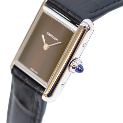 Cartier カルティエ WSTA0071 タンクマスト ドゥ カルティエ/タンクマストSM 黒文字盤 SS クオーツ 腕時計