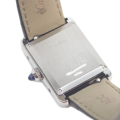 Cartier カルティエ WSTA0071 タンクマスト ドゥ カルティエ/タンクマストSM 黒文字盤 SS クオーツ 腕時計