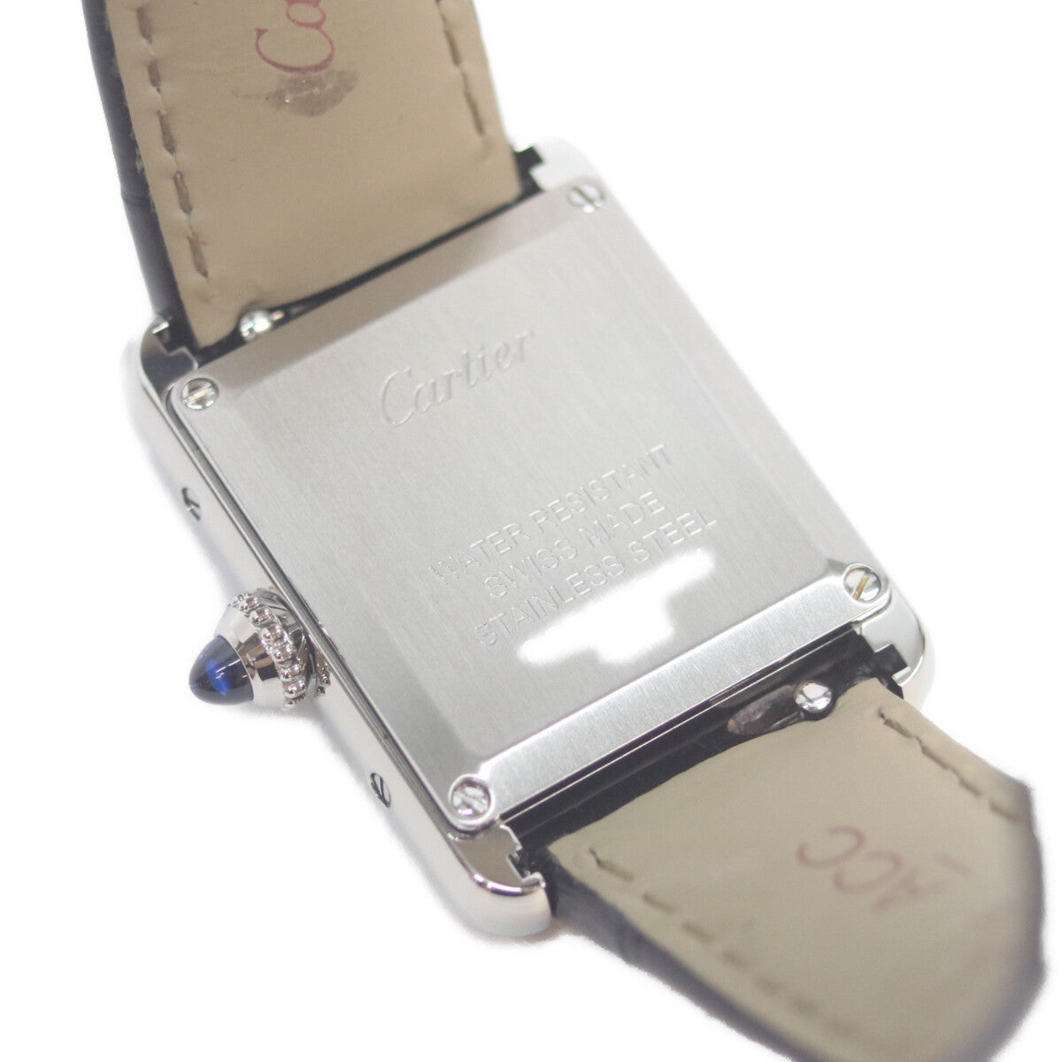 Cartier カルティエ WSTA0071 タンクマスト ドゥ カルティエ/タンクマストSM 黒文字盤 SS クオーツ 腕時計