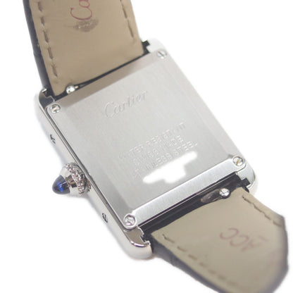 Cartier カルティエ WSTA0071 タンクマスト ドゥ カルティエ/タンクマストSM 黒文字盤 SS クオーツ 腕時計