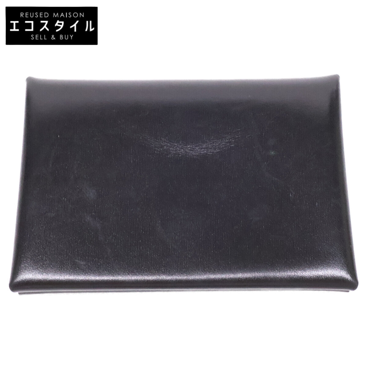 HERMES エルメス W刻 ボックスカーフ カルヴィデュオ カードケース コインケース