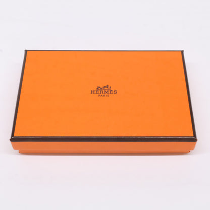 HERMES エルメス W刻 ボックスカーフ カルヴィデュオ カードケース コインケース