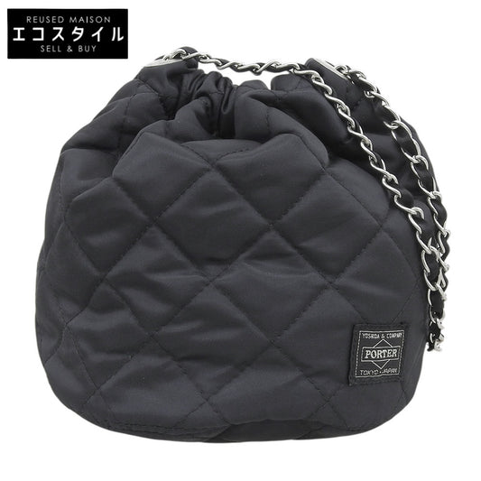 PORTER ポーター GRENADE グレネード 軍用巾着型 キルティングチェーンバッグ バルーンサック ナイロン ネイビー ハンドバッグ