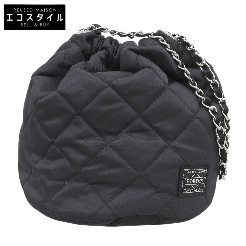 PORTER ポーター GRENADE グレネード 軍用巾着型 キルティングチェーンバッグ バルーンサック ナイロン ネイビー ハンドバッグ
