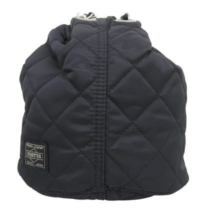 PORTER ポーター GRENADE グレネード 軍用巾着型 キルティングチェーンバッグ バルーンサック ナイロン ネイビー ハンドバッグ