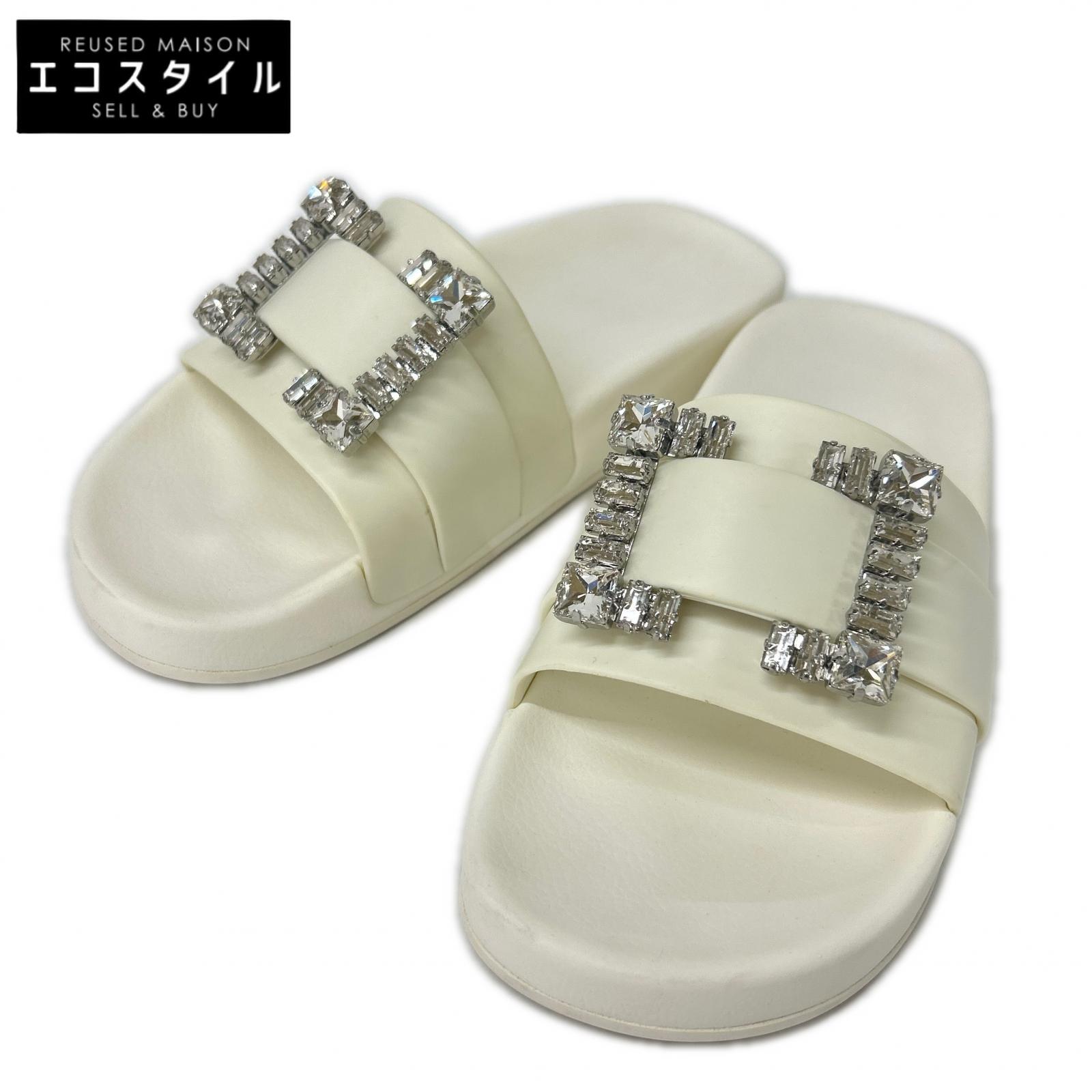 Sergio Rossi セルジオロッシ SR JELLY 010 ジェリー クリスタルバックル サンダル シューズ