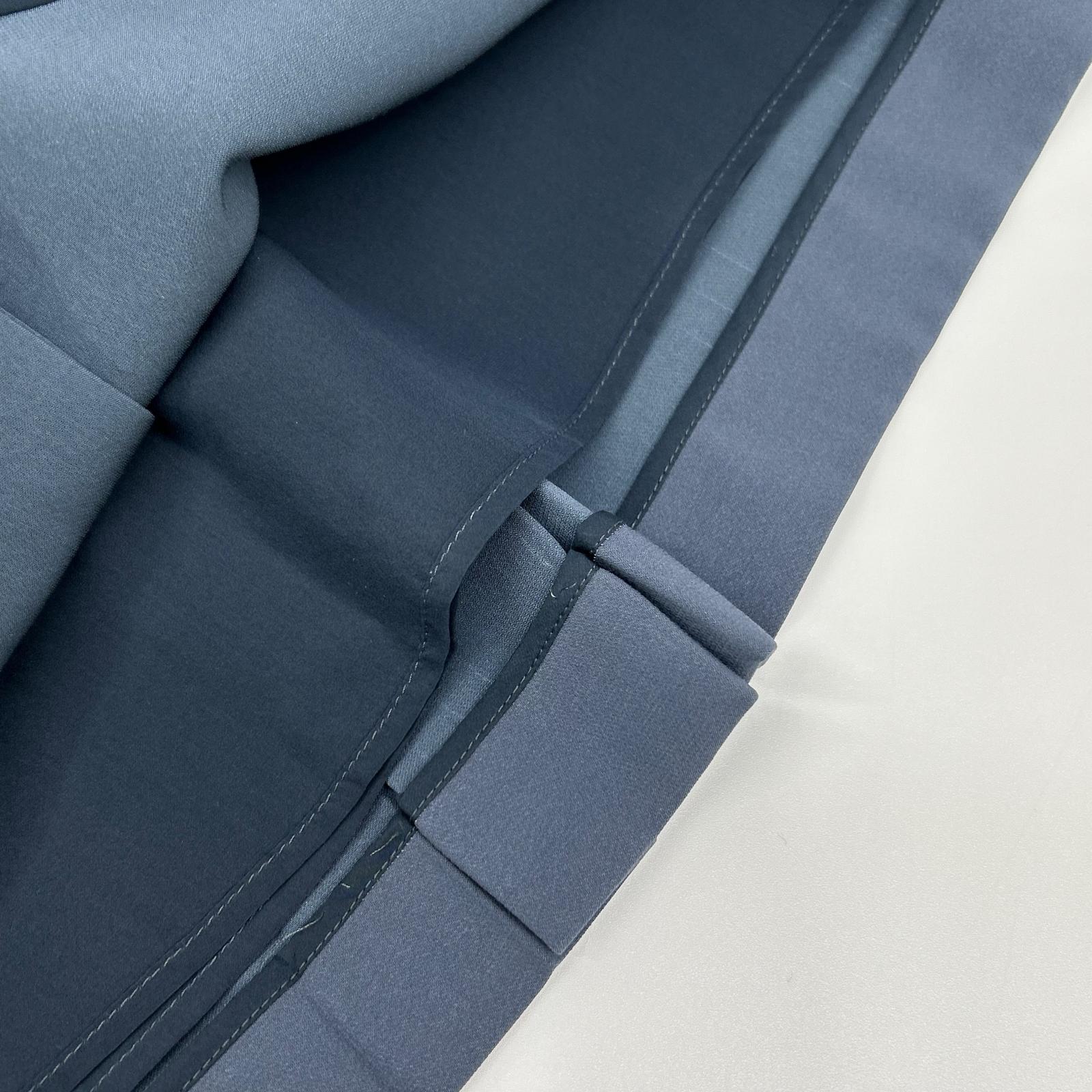 Loro Piana ロロピアーナ FAI8486 ネイビー系 シルク×ウール センタープリーツ サイドジップ スカート スカート