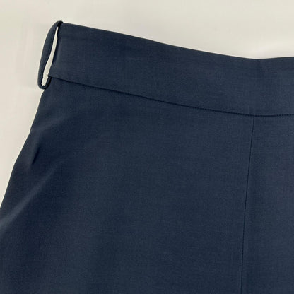 Loro Piana ロロピアーナ FAI8486 ネイビー系 シルク×ウール センタープリーツ サイドジップ スカート スカート