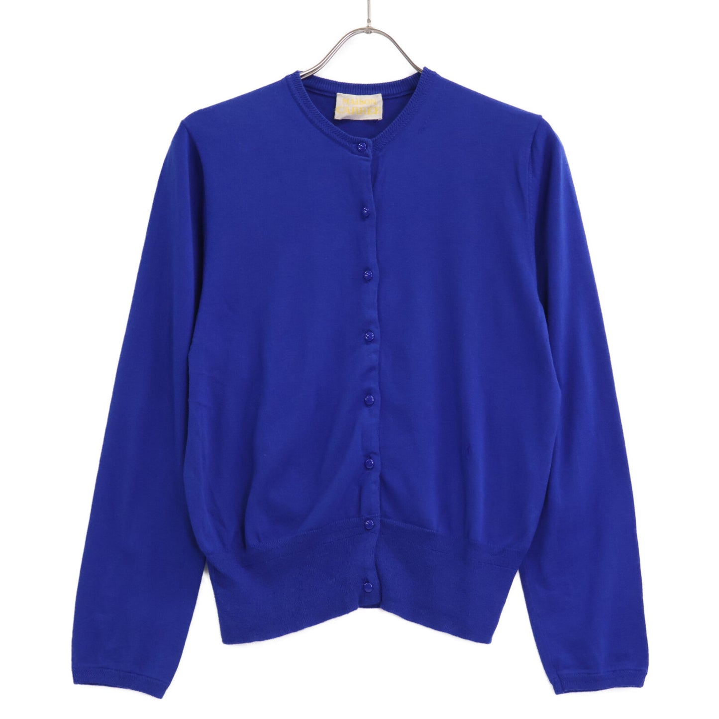 MAISON CARREE メゾンカレ MC-2021-00 ブルー コットンシルク Basic cardigan ニットカーディガン トップス