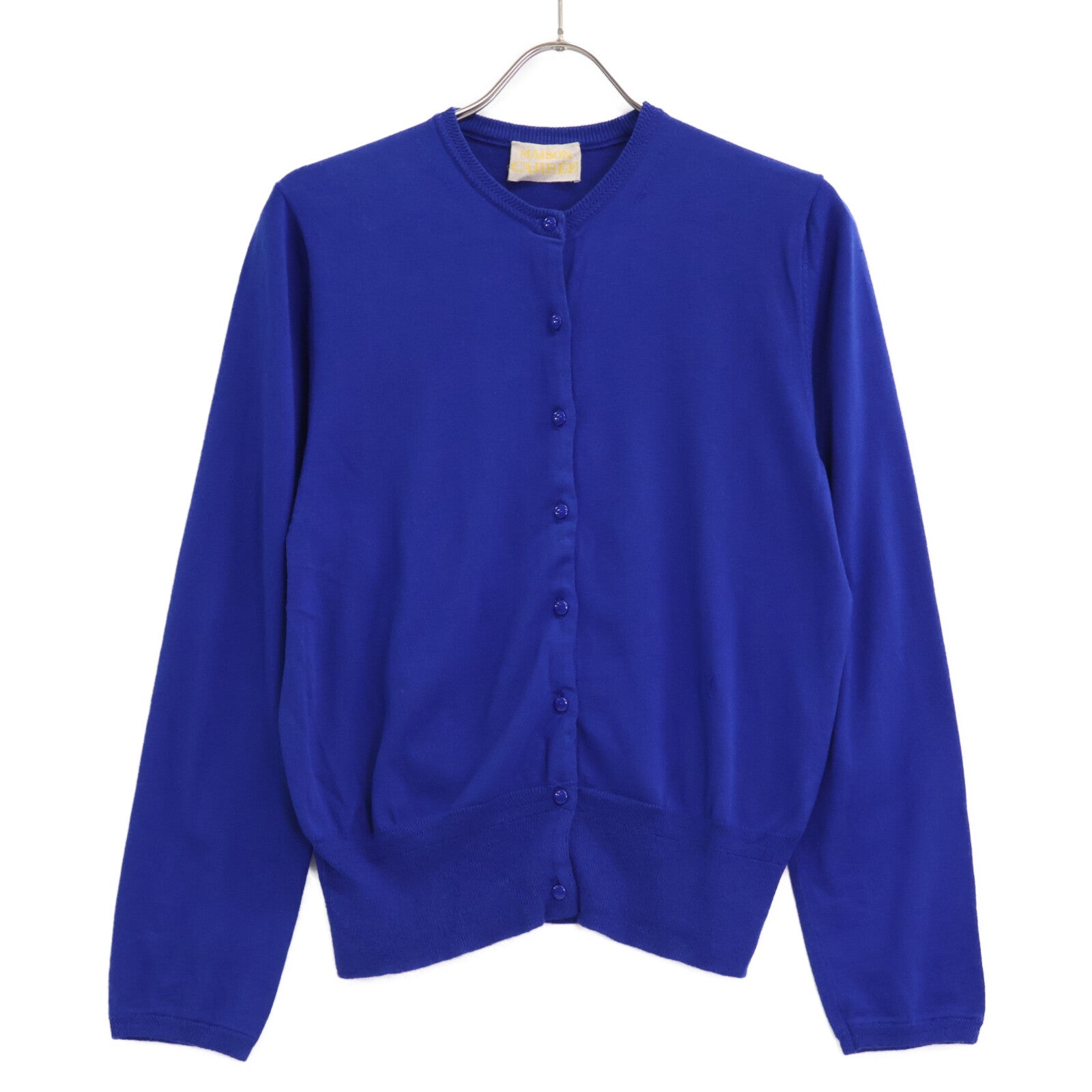 MAISON CARREE メゾンカレ MC-2021-00 ブルー コットンシルク Basic cardigan ニットカーディガン トップス