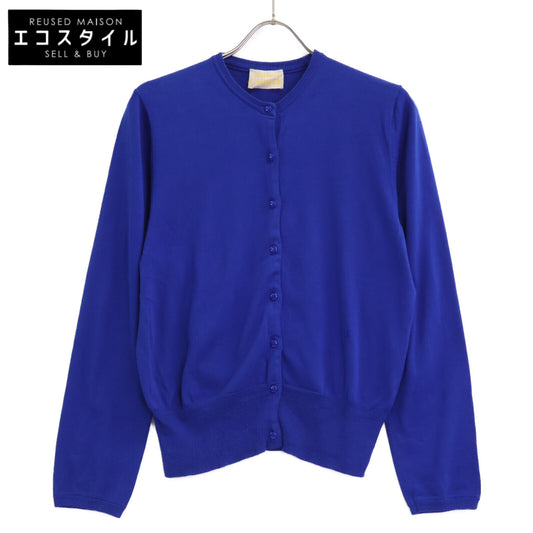 MAISON CARREE メゾンカレ MC-2021-00 ブルー コットンシルク Basic cardigan ニットカーディガン トップス