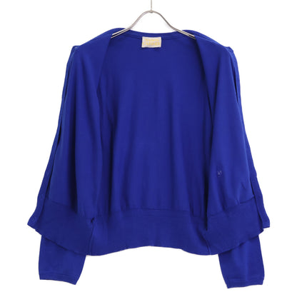 MAISON CARREE メゾンカレ MC-2021-00 ブルー コットンシルク Basic cardigan ニットカーディガン トップス