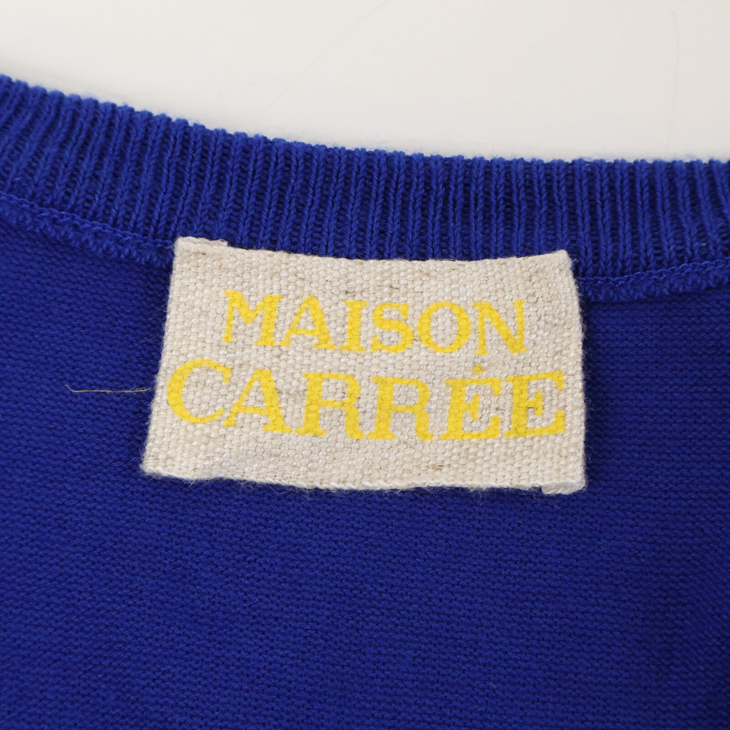 MAISON CARREE メゾンカレ MC-2021-00 ブルー コットンシルク Basic cardigan ニットカーディガン トップス
