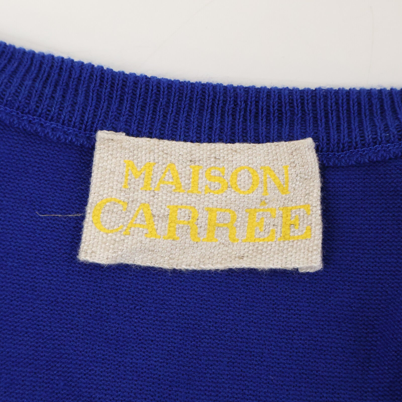 MAISON CARREE メゾンカレ MC-2021-00 ブルー コットンシルク Basic cardigan ニットカーディガン トップス