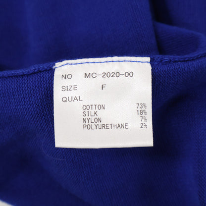 MAISON CARREE メゾンカレ MC-2020-00 ブルー コットンシルク Basic half sleeve knit ショートスリーブニット トップス
