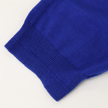 MAISON CARREE メゾンカレ MC-2020-00 ブルー コットンシルク Basic half sleeve knit ショートスリーブニット トップス
