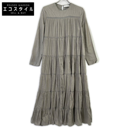 MERLETTE マーレット ベージュ MAIDA ティアードギャザー クルーネックワンピース ワンピース