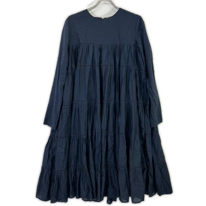 MERLETTE マーレット ネイビー ESSAOUIRA ティアードギャザー クルーネックワンピース ワンピース