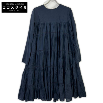 MERLETTE マーレット ネイビー ESSAOUIRA ティアードギャザー クルーネックワンピース ワンピース