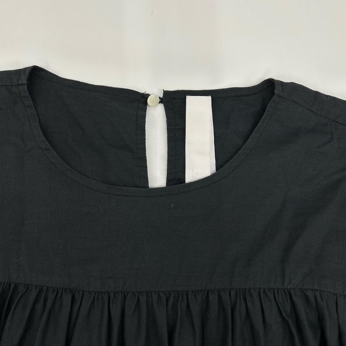 MERLETTE マーレット ブラック ティアードギャザー クルーネックワンピース ワンピース