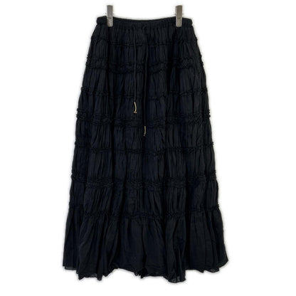 Pheeta フィータ ブラック Billi Skirt シャーリングギャザースカート スカート