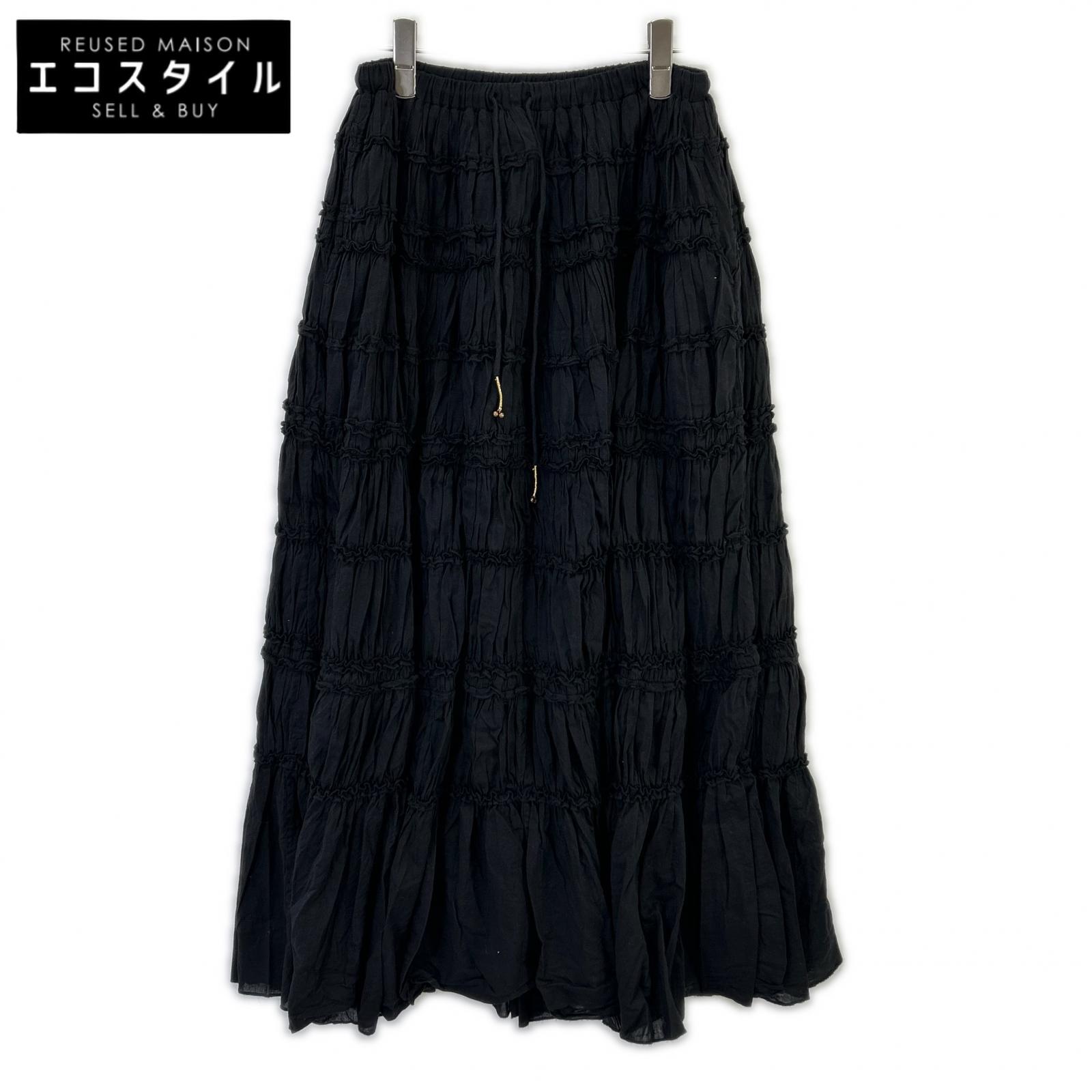 Pheeta フィータ ブラック Billi Skirt シャーリングギャザースカート スカート