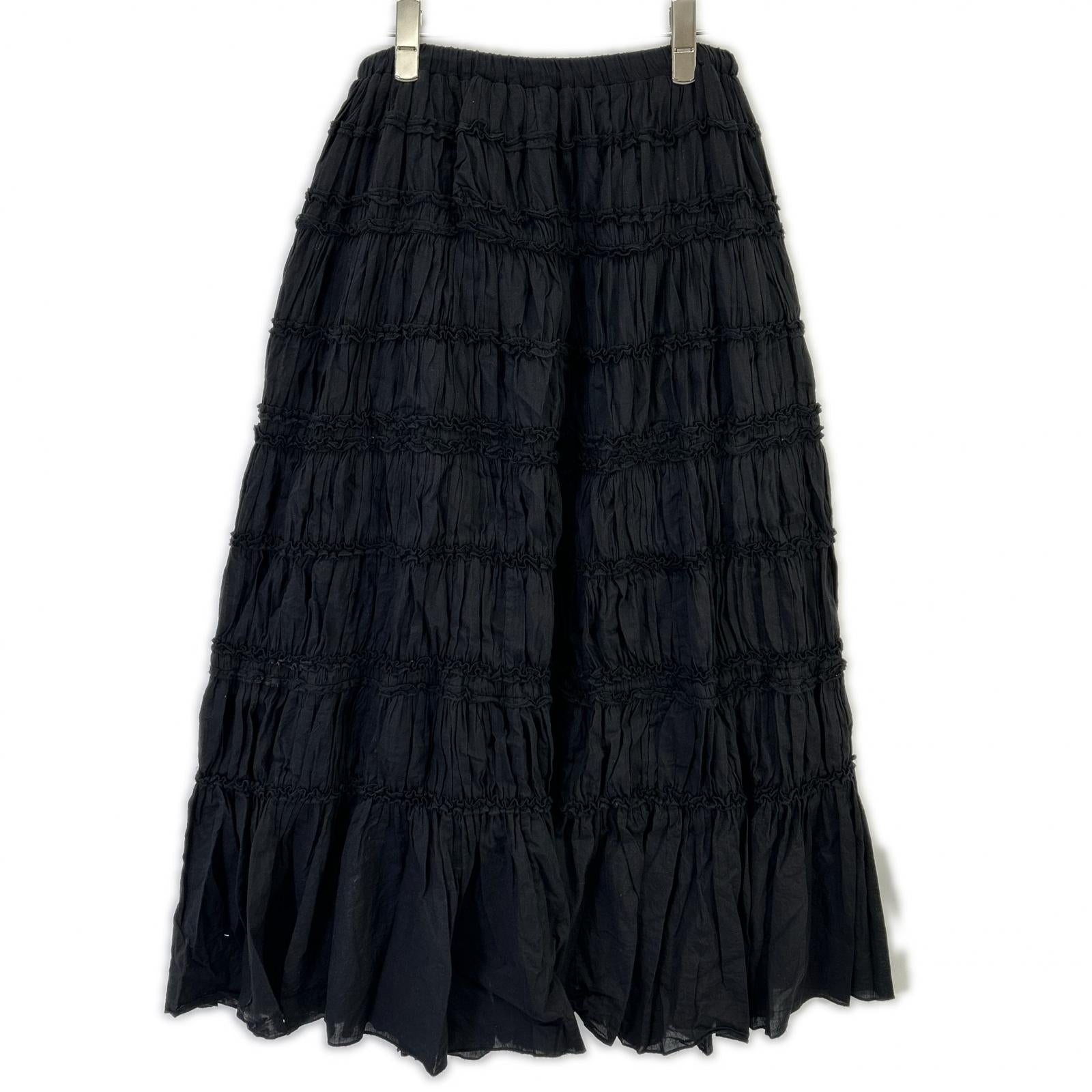 Pheeta フィータ ブラック Billi Skirt シャーリングギャザースカート スカート