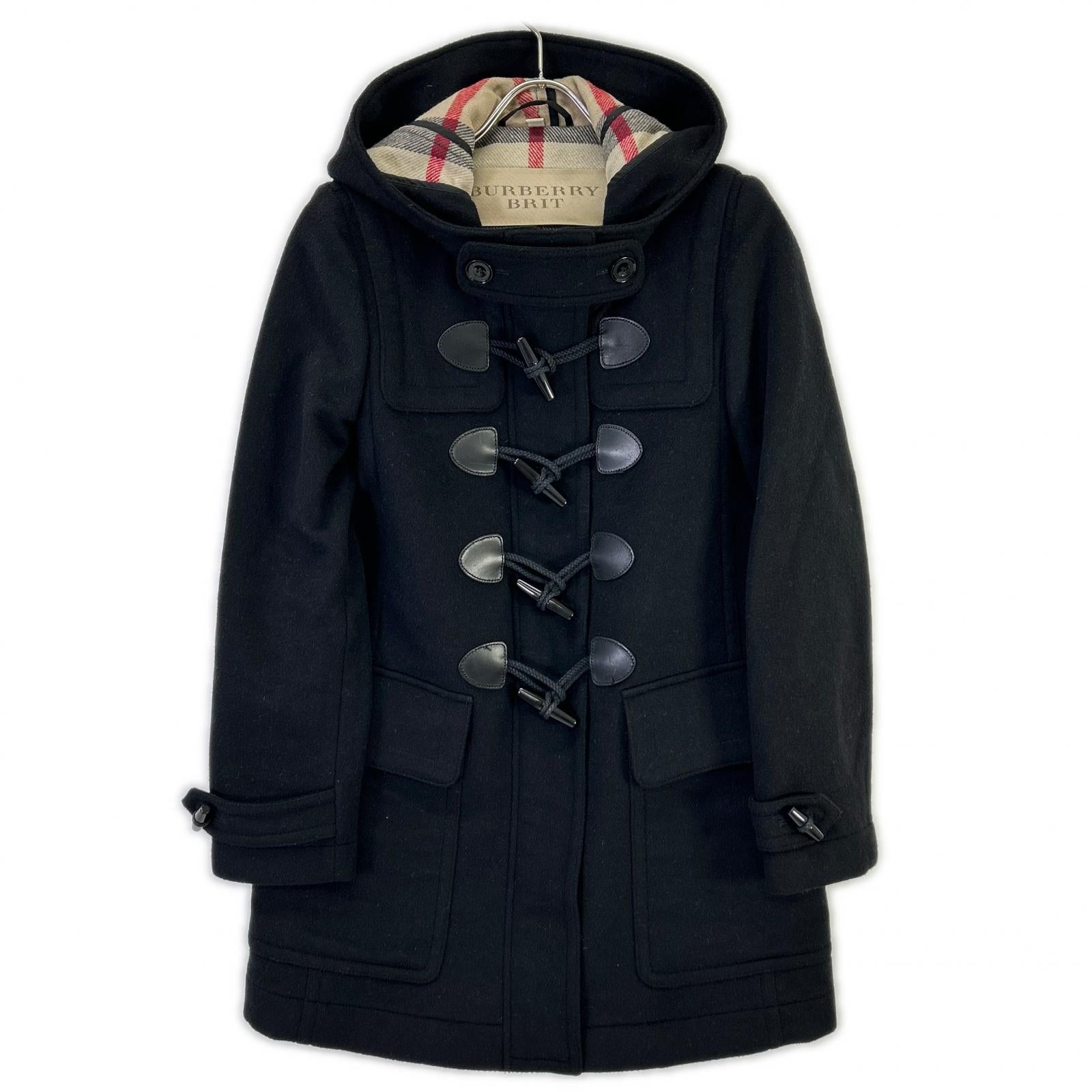BURBERRY BRIT バーバリーブリット 3915587 ブラック フーディダッフルコート コート