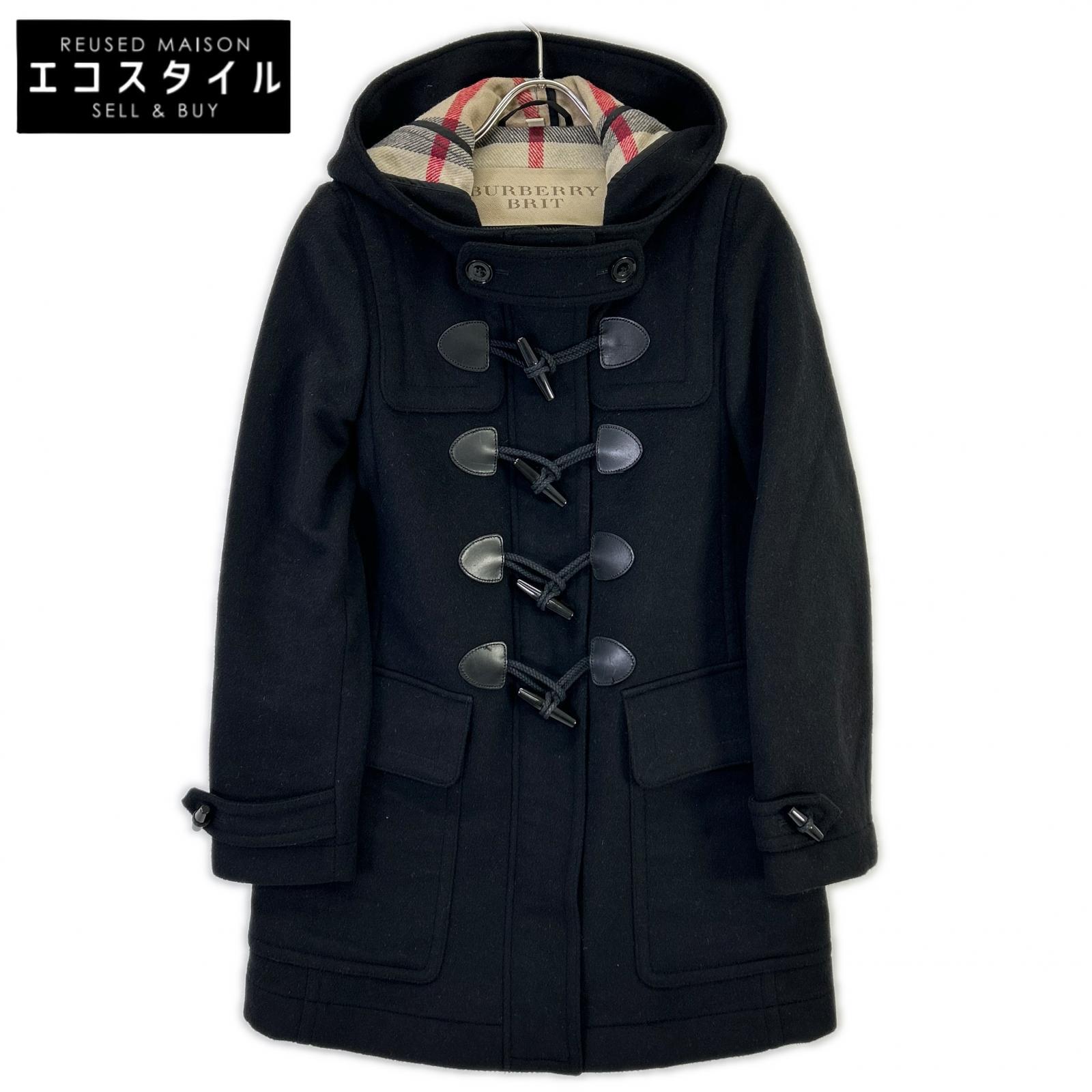 BURBERRY BRIT バーバリーブリット 3915587 ブラック フーディダッフルコート コート