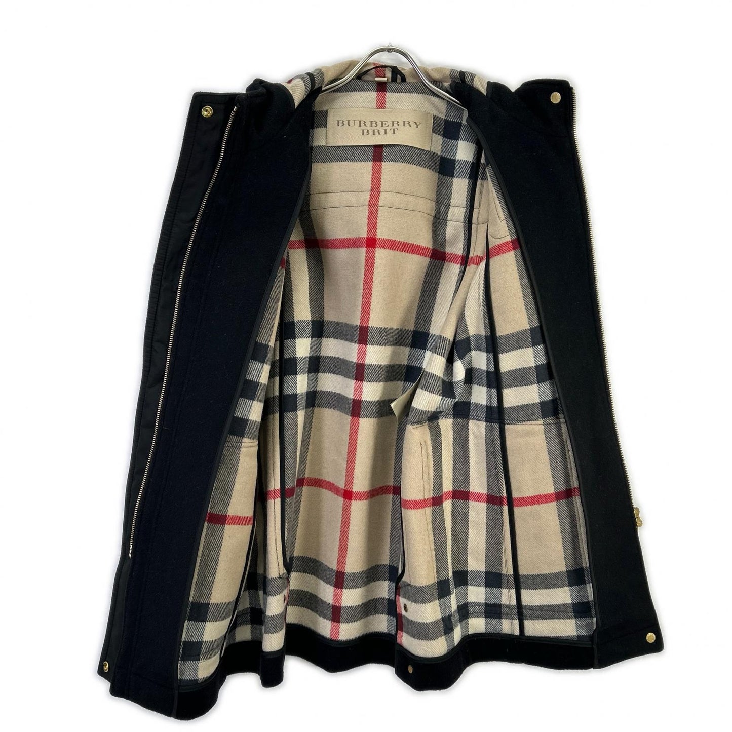 BURBERRY BRIT バーバリーブリット 3915587 ブラック フーディダッフルコート コート