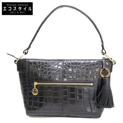 BEAUGRAND ボーグラン 【美品】JRA ソフトクロコダイル タッセル付 2WAYショルダー トートバッグ