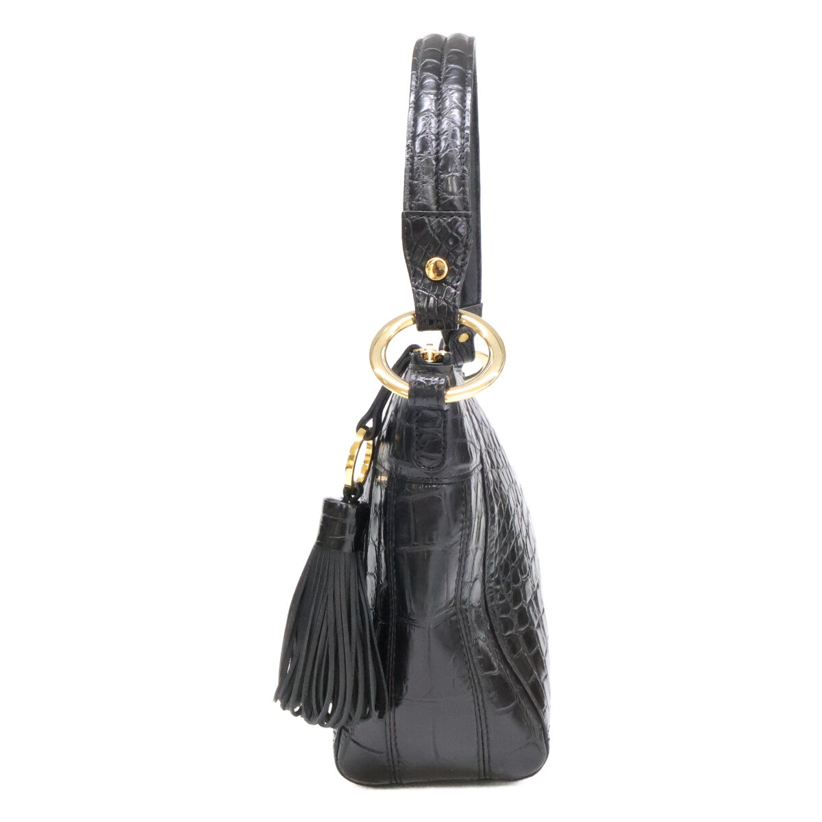 BEAUGRAND ボーグラン 【美品】JRA ソフトクロコダイル タッセル付 2WAYショルダー トートバッグ
