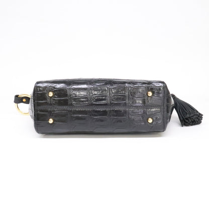 BEAUGRAND ボーグラン 【美品】JRA ソフトクロコダイル タッセル付 2WAYショルダー トートバッグ