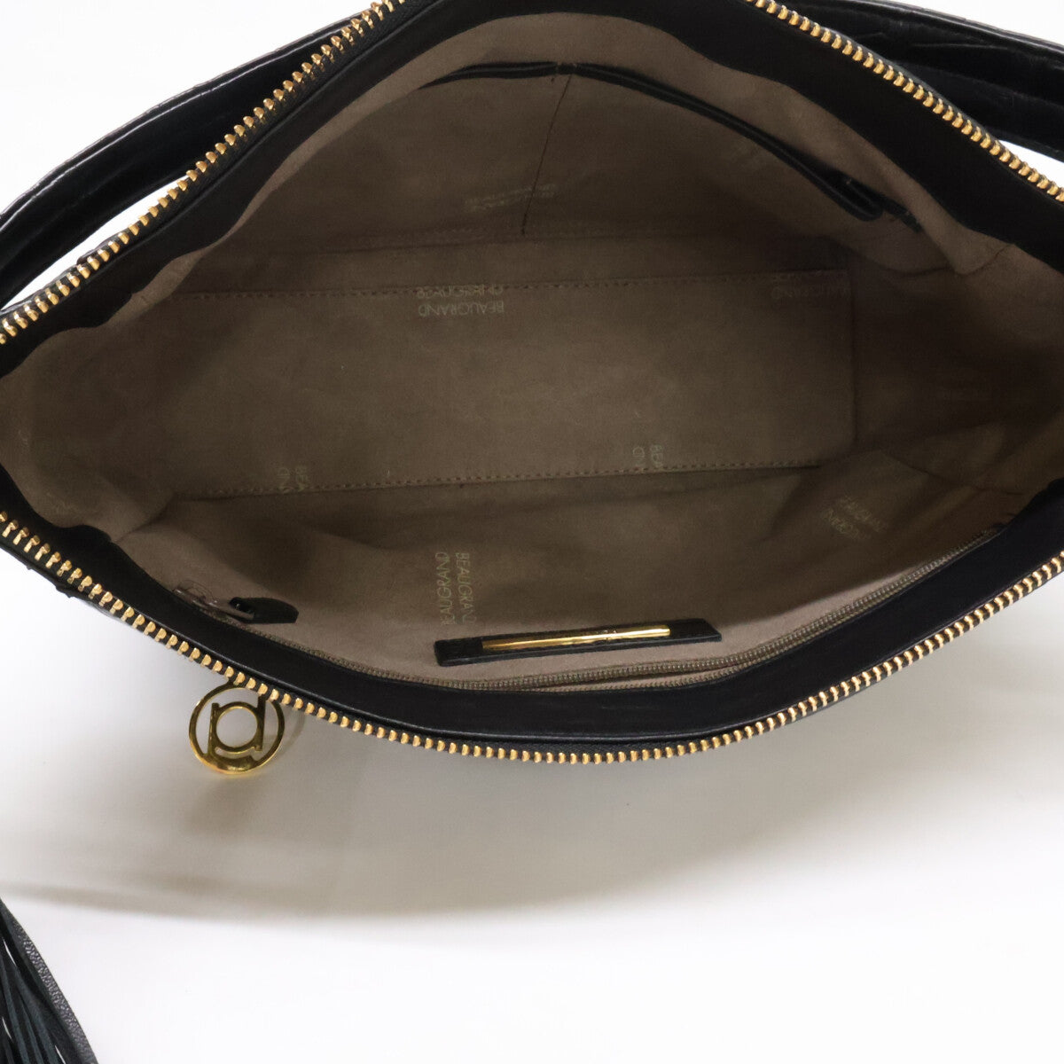 BEAUGRAND ボーグラン 【美品】JRA ソフトクロコダイル タッセル付 2WAYショルダー トートバッグ