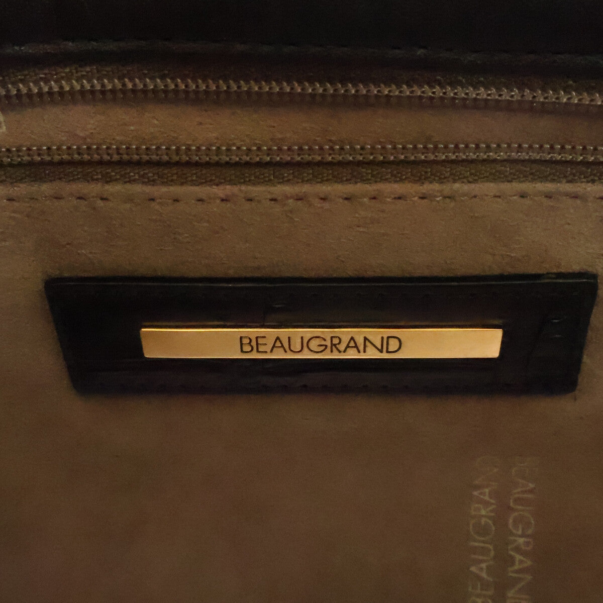 BEAUGRAND ボーグラン 【美品】JRA ソフトクロコダイル タッセル付 2WAYショルダー トートバッグ