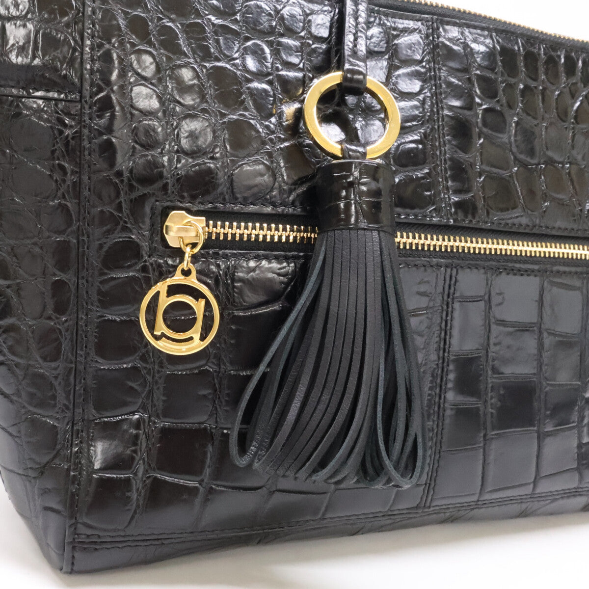BEAUGRAND ボーグラン 【美品】JRA ソフトクロコダイル タッセル付 2WAYショルダー トートバッグ