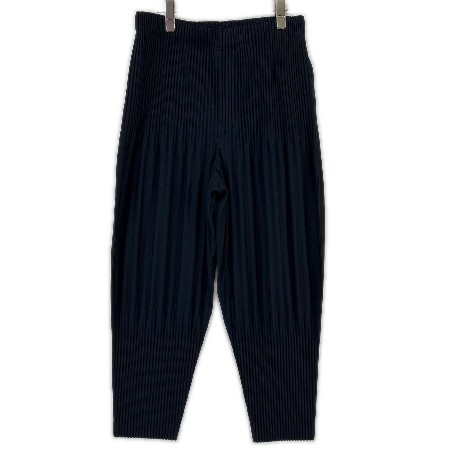 HOMME PLISSE ISSEY MIYAKE オムプリッセ イッセイミヤケ 25AW HP55-JF551 ネイビー 消しプリーツ加工 BASICS パンツ ボトムス