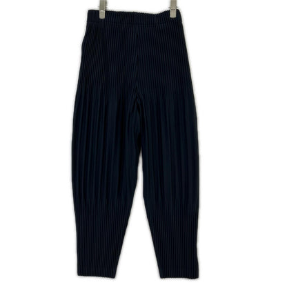 HOMME PLISSE ISSEY MIYAKE オムプリッセ イッセイミヤケ 25AW HP55-JF551 ネイビー 消しプリーツ加工 BASICS パンツ ボトムス