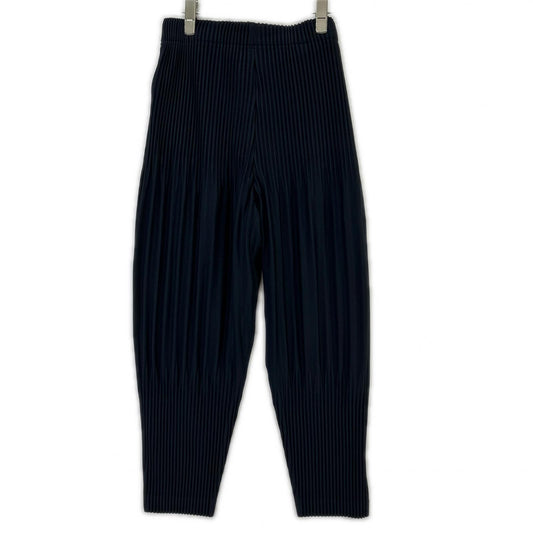HOMME PLISSE ISSEY MIYAKE オムプリッセ イッセイミヤケ 25AW HP55-JF551 ネイビー 消しプリーツ加工 BASICS パンツ ボトムス