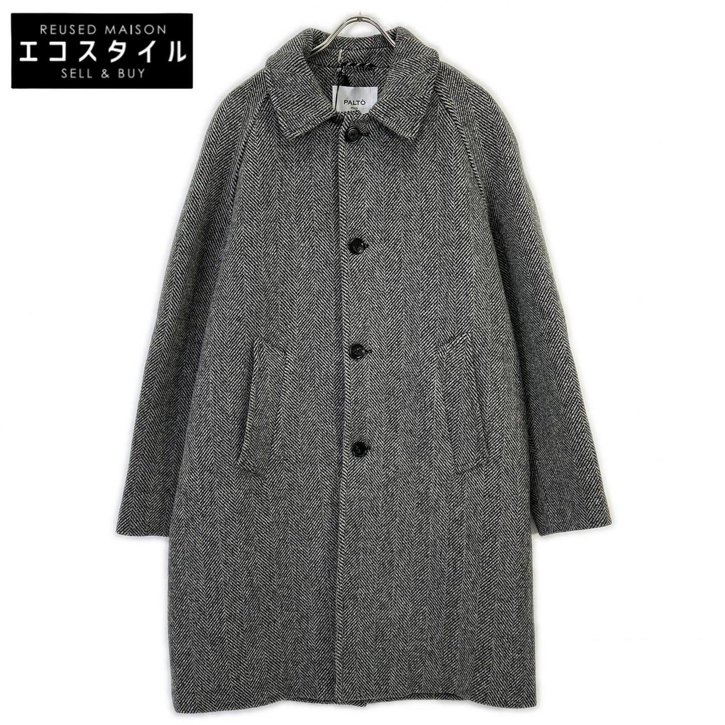 PALTO パルト B31PUMARCMRG グレー ヘリンボーン MARCELLO バルカラーコート コート