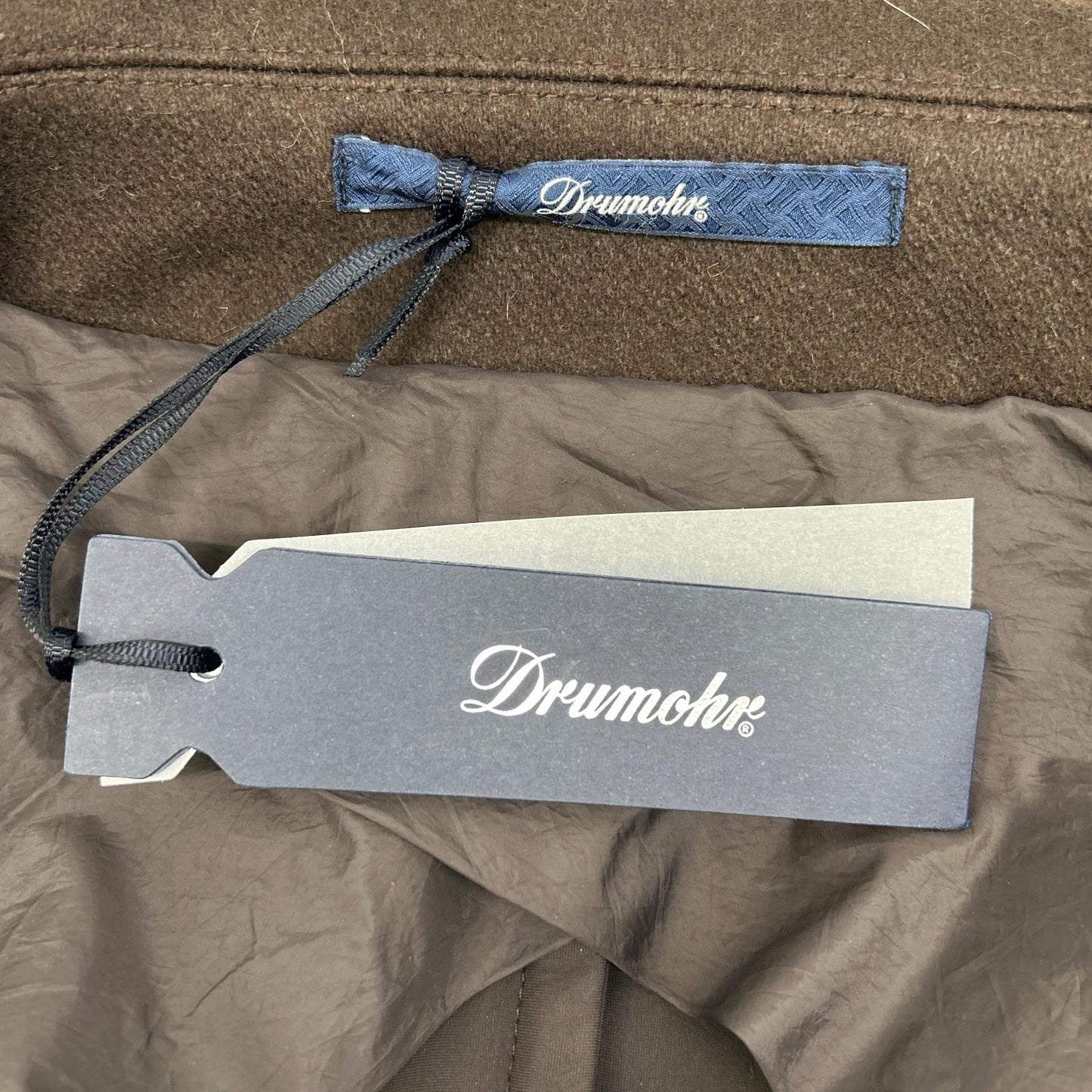 Drumohr ドルモア ブラウン ウール ダブルブレストピーコート コート