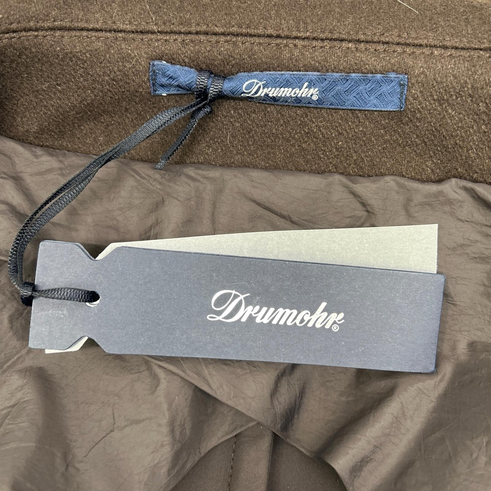 Drumohr ドルモア ブラウン ウール ダブルブレストピーコート コート