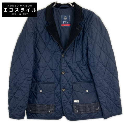 Fay フェイ ネイビー カラー切替 ナイロンキルティング ジャケット ジャケット