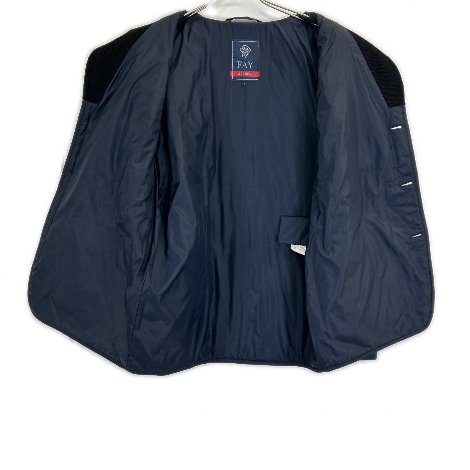 Fay Fay navy color-blocked nylon quilted jacket jacket