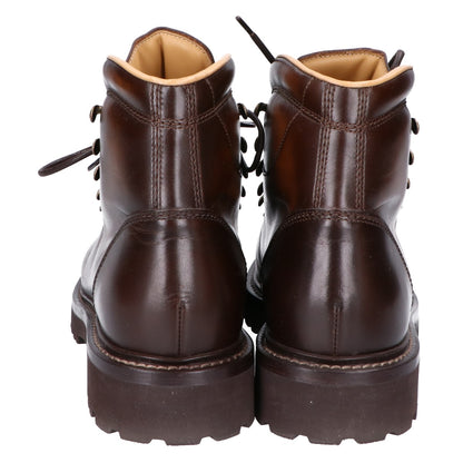 BRUNELLO CUCINELLI ブルネロクチネリ ブラウンカフェ カーフスキン レースアップ マウンテンブーツ シューズ